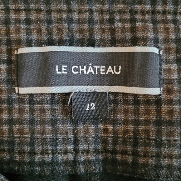 le chateau grey/brown plaid cigarette pants. Size US 12. - Picture 6 of 9